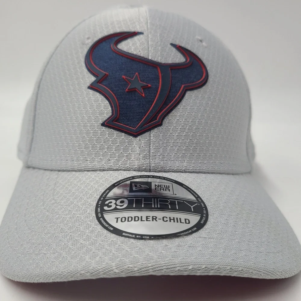 Toddler-Child Houston Texans Hat Fitted New Era 39Thirty Gray Red NFL Football